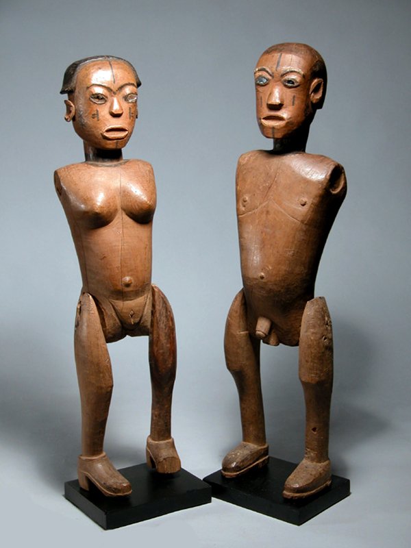 Matched pair of West African Ibibio ancestral puppets, early to mid-20th century, est. $3,500-$4,500