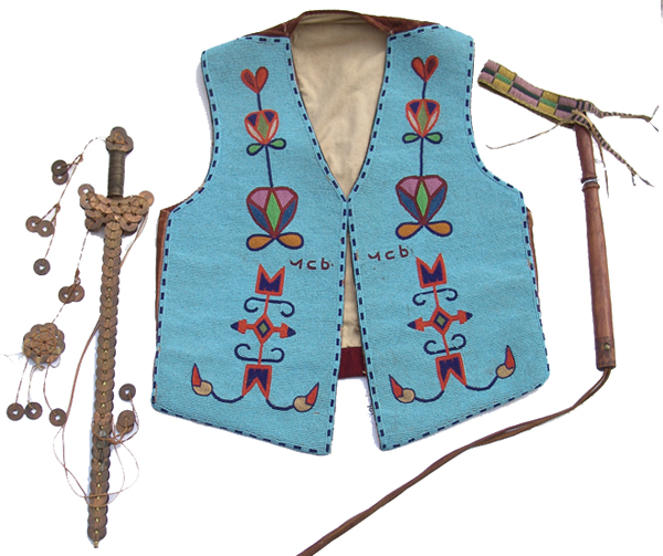 Historic, fully-beaded Cree-made Hopi vest with traditional floral motif. Estimate: $10,000-$20,000). Allard Auctions image