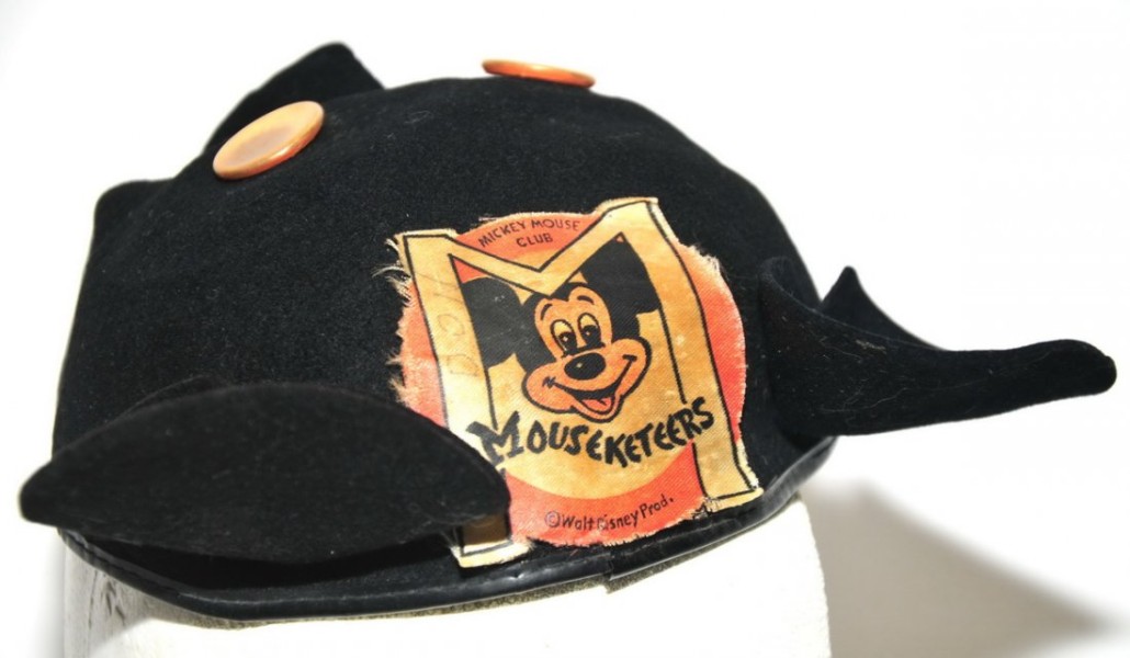 Walt Disney's personally owned Mousketeer cap with ears. Estimate: $10,000-$15,000. Saco River Auction