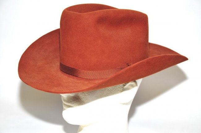 John Wayne gave his personal Stetson hat to Joe Franklin before an appearance on his TV show in 1963. Estimate: $25,000-$35,000. Saco River Auction image