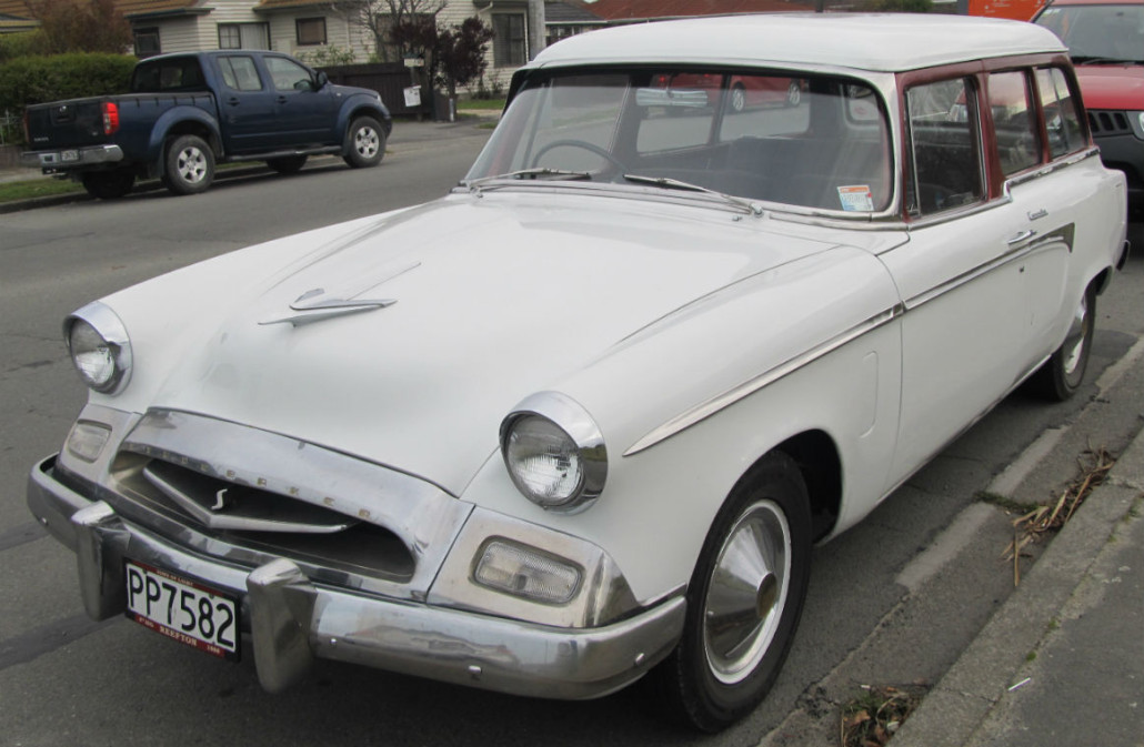 A 1955 Studebaker Conestoga station wagon still in service in 2012. Image by Riley in Christchurch, New Zealand. This file is licensed under the Creative Commons Attribution 2.0 Generic license.