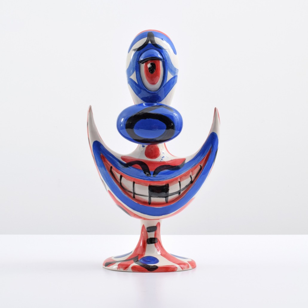 Kenny Scharf hand-painted ceramic work titled ‘Object To Enjoy,’ doubles as a fully functioning water pipe, est. $4,000-$6,000