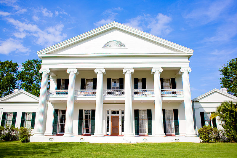 The 1846 Madewood Plantation House near Napoleonville, Louisiana, is architecturally significant as the first major work of Henry Howard and as one of the finest Greek Revival plantation houses in the South. Image courtesy of Wikimedia Commons