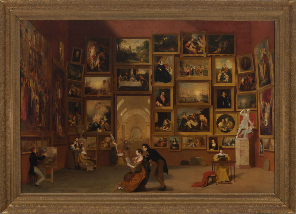 Samuel F. B. Morse (1791-1872), ‘Gallery of the Louvre,’ 1829-1831, oil on canvas, 6.2ft x 9ft. Terra Foundation for American Art, Daniel J. Terra Collection, 1992.51