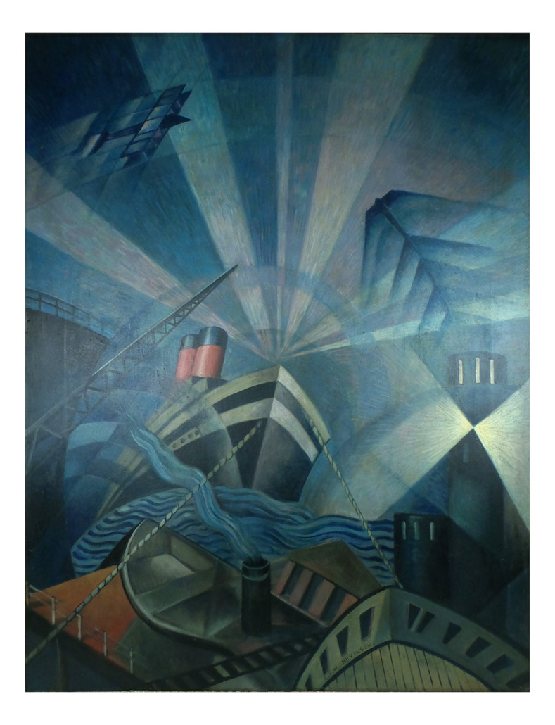 Christopher R.W. Nevinson oil on canvas Machine Age Compostion. Estimate: $75,000-$125,000. Roland Auctions NY image