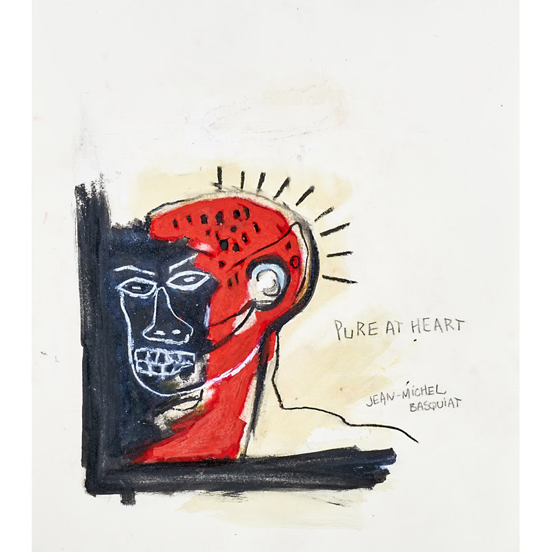 Jean-Michel Basquiat, 'Pure At Heart.' Estimate: $30,000-$50,000. Rago Arts image