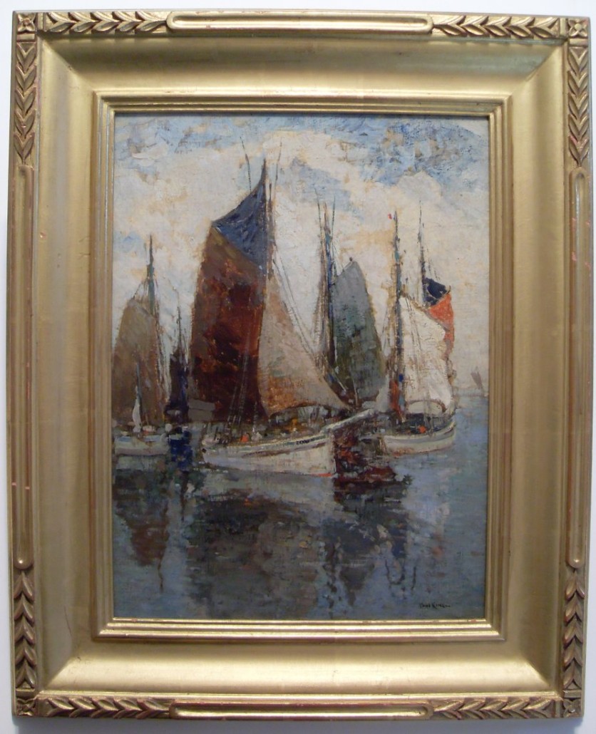 Paul B. King (American, 1867-1947), 'Concarneau Harbor,' oil on canvas, 16in x 12in. Est.: $1,500-$2,500. Richard Stedman Estate Services image 