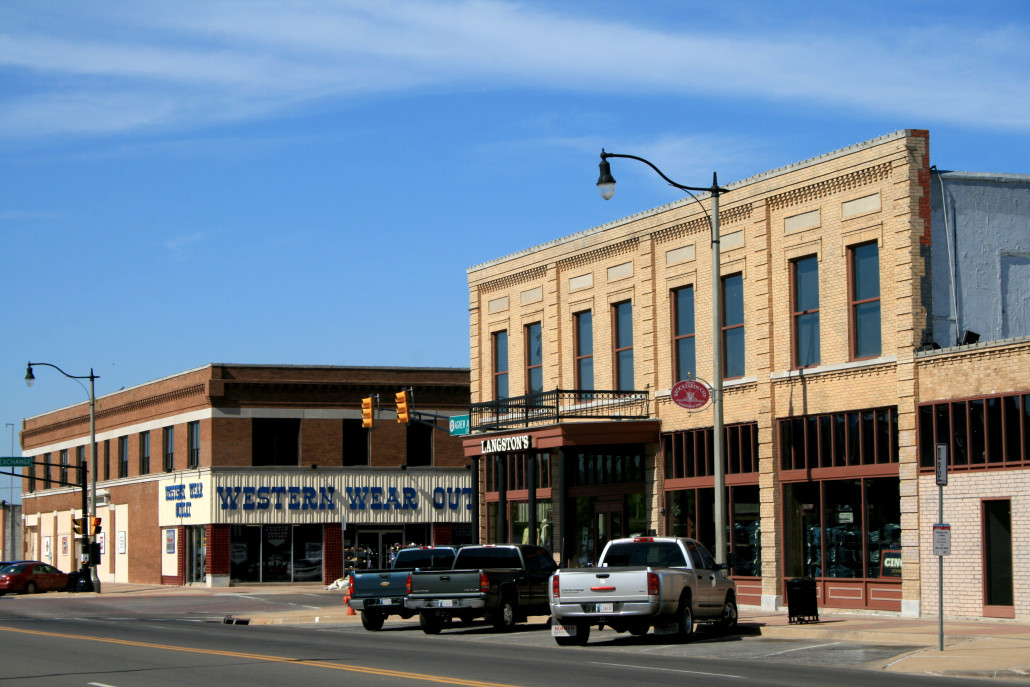The business district in historic Stockyard City. Image courtesy of Stockyards City Main Street