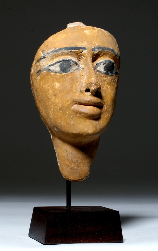 Ancient Egyptian cartonnage sarcophagus mask, 712-300 BCE, est. $3,500-$4,500