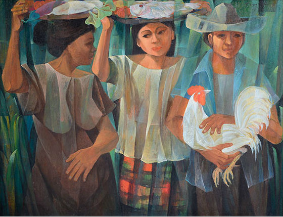 Vicente Manansala (Filipino 1910-1981), ‘Preparing Dinner.’ Oil on canvas. Estimate: $80,000-$120,000. Michaan’s image