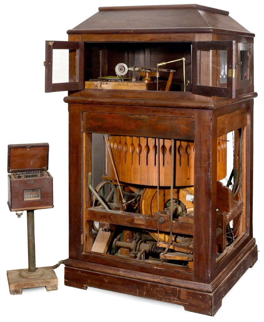 The Autofono, which sold at Breker for $130,800, is the only known surviving example of the first jukebox. Auction Team Breker image