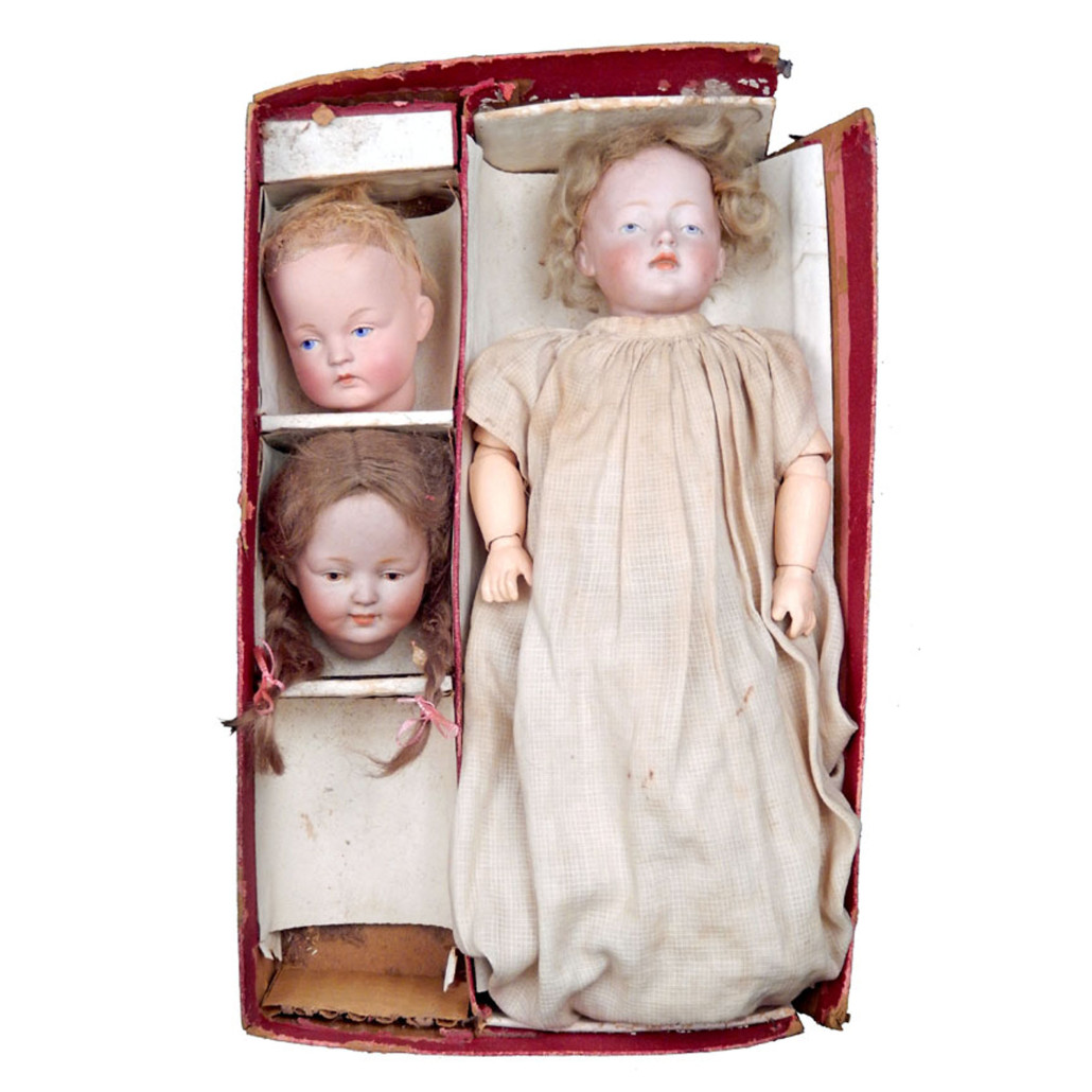 Kestner four-head character doll in original box