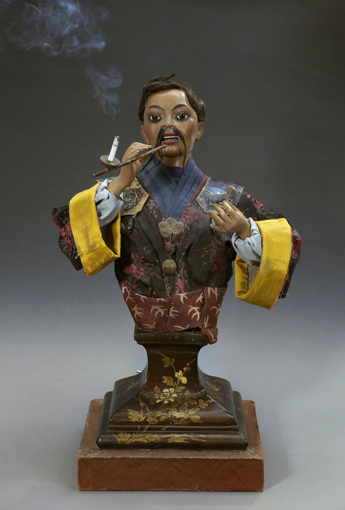 Gustave Vichy automaton, smoking Japanese samurai. Price realized: $26,150. Auction Team Breker image