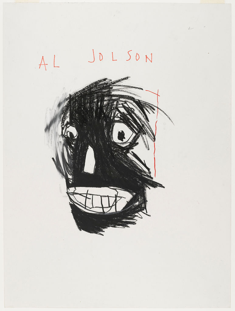  Jean-Michel Basquiat, 'Al Jolson,' 1981, oil stick on paper. Brooklyn Museum, Gift of Estelle Schwartz, 87.47 