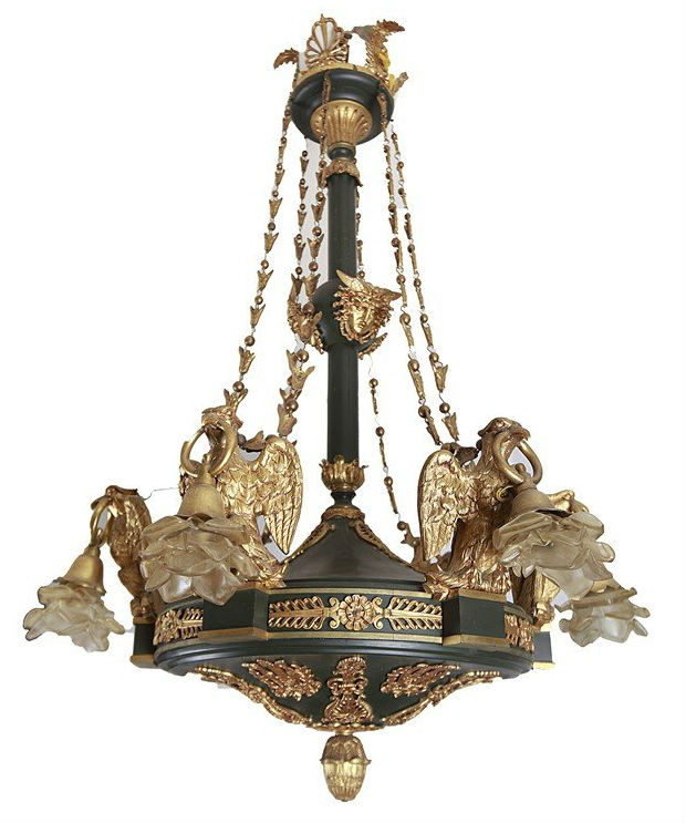 Nineteenth century Empire chandelier. Estimate: $12,000-$18,000. Cairo Auction House image