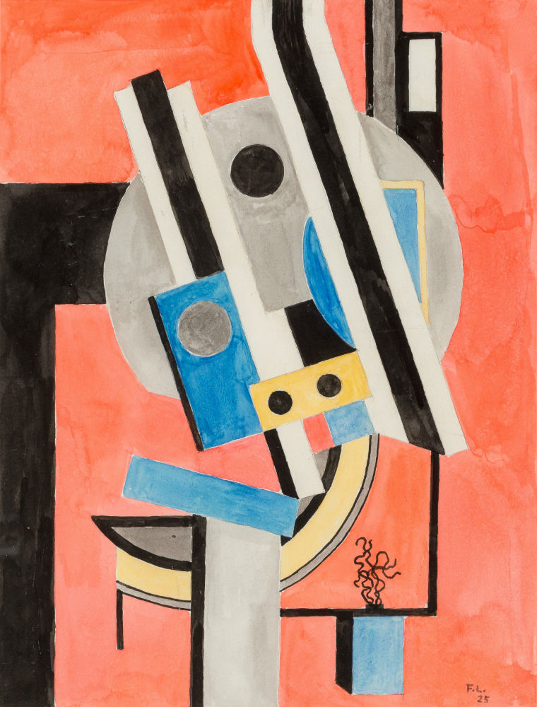 Fernand Léger (1881-1955), ‘Composition,’ 1925, watercolor on paper. Price realized: $250,000. Heritage Auctions image.