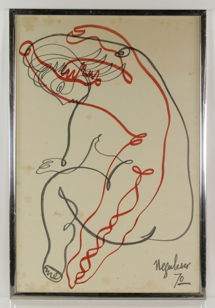Lot 4102 – Jean Negulesco (Spanish-American, 1900-1993), abstract nude. Estimate: $1,400-$1,700. Kaminski image