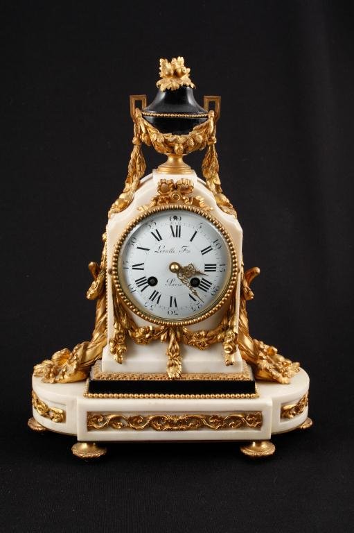 French Louis XVI Lerolle Freres shelf clock (est. $3,000-$4,000). John McInnis Auctioneers image