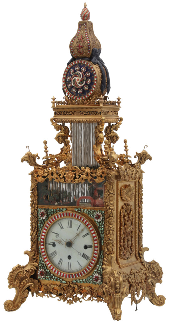 Rare antique Chinese animated triple fusee bracket clock, running and striking and with all animated mechanisms working. Estimate: $500,000-$750,000. 