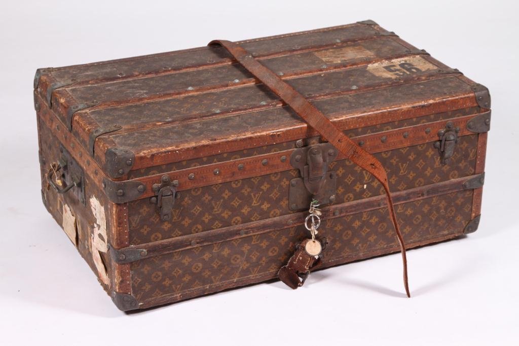 Circa 1920 Louis Vuitton steamer trunk (est. $2,000-$4,000). John McInnis Auctioneers image