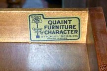 Quaint Furniture – As the 1920s wore to close the label just said 'Quaint Furniture of Character' without a reference to a specific line.