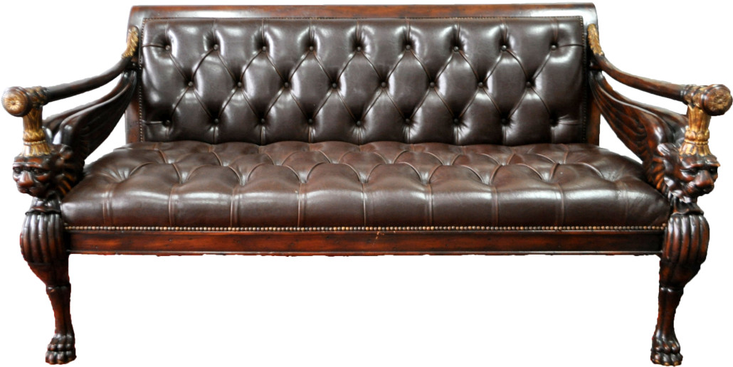 Theodore Alexander Classical Revival chesterfield. Charleston Estate Auctions image