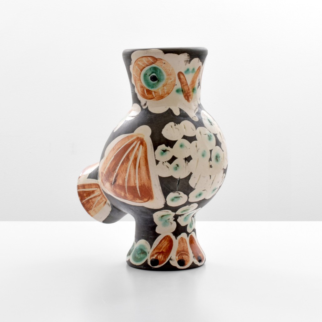 Picasso pottery wood owl ‘Chouette,’ $23,750. Palm Beach Modern Auctions image