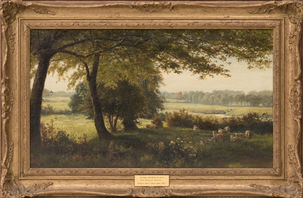William Henry James Boot (1848-1918), 'Elvington Hall and Church, Yorks (From Sutton-on-Derwent).' Gray's image