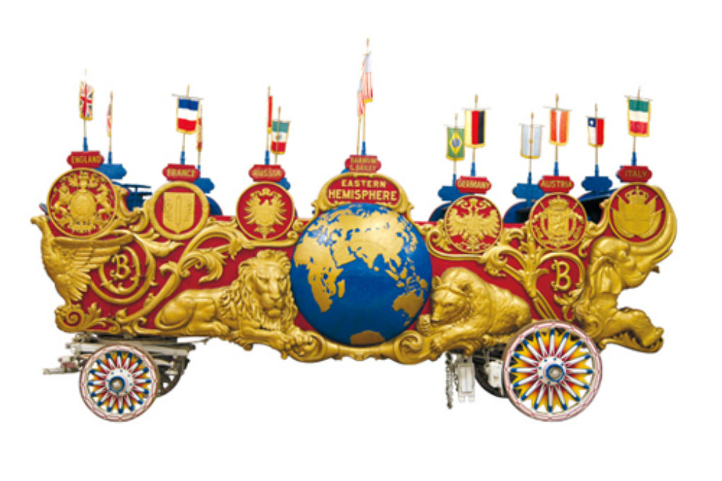 The Barnum & Bailey 'Two Hemispheres,' the largest circus wagon in the world. Heritage Auctions image