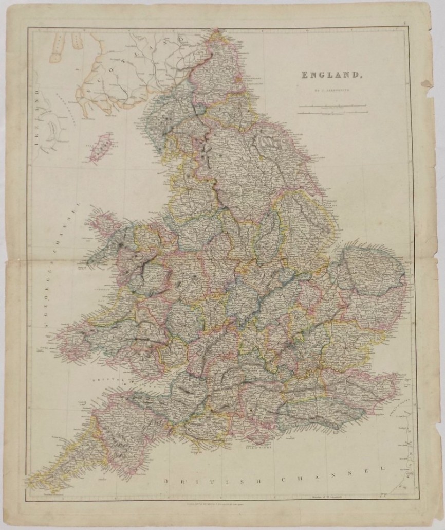 England by J. Arrowsmith, 1836, 21 ½in x 26 ½in. Estimate: $350-$450. Last Chance by LiveAuctioneers image