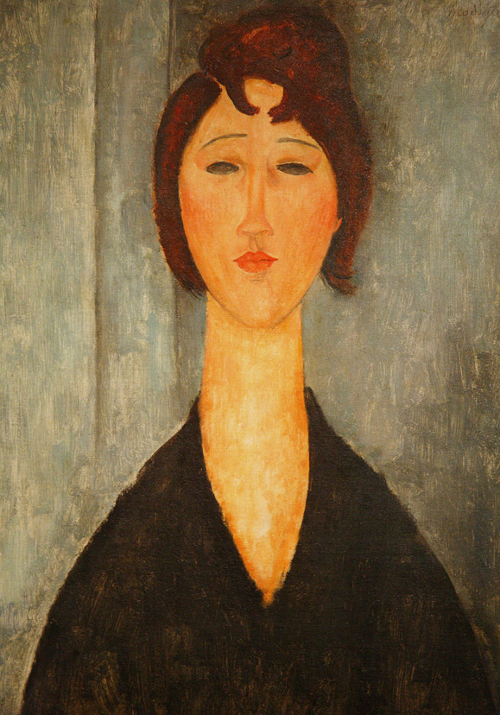The New Orleans Museum of Art's 'Portrait of a Young Woman,' by Amedeo Modigliani, 1918, not the recently discovered portrait in Rome. Image courtesy of Wikimedia Commons 