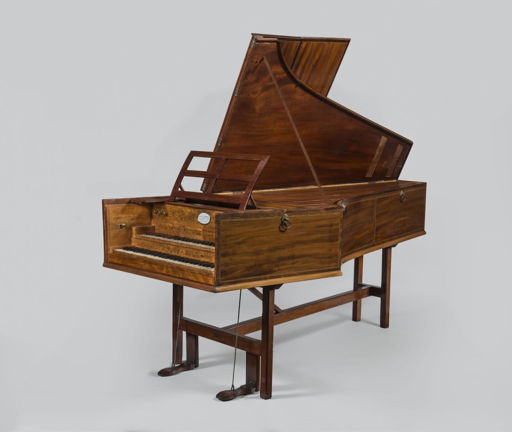 Harpsichord on loan from George Washington's Mount Vernon, inscribed by Longman & Broderip, England, 1782-1793. Bequest of Esther M. Lewis, 1859, W-16. Photo: Gavin Ashworth, Courtesy: George Washington’s Mount Vernon