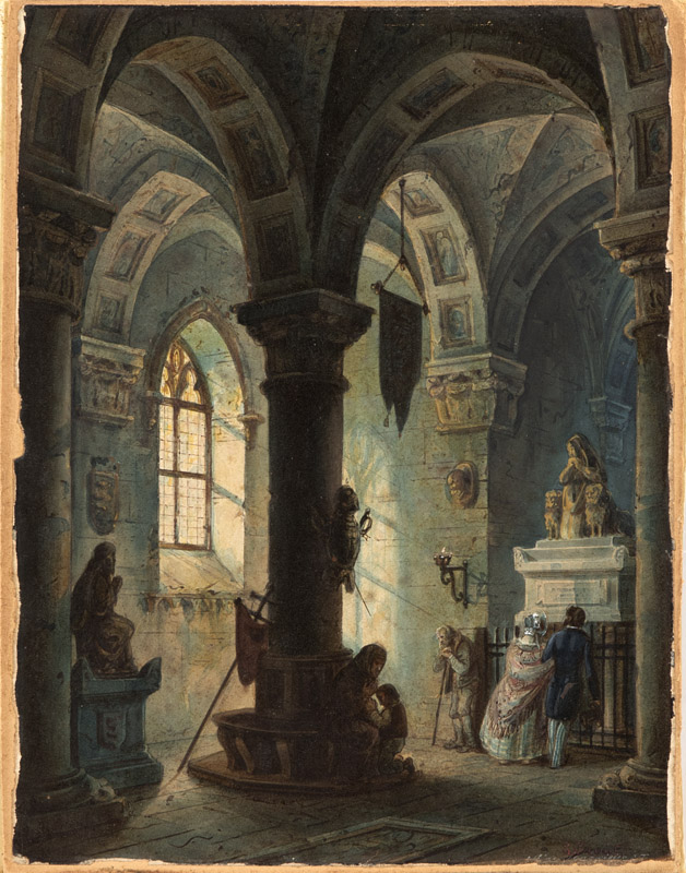 Samuel Prout’s (British, 1783-1852) untitled painting offers a charming view of a chapel interior. Moran’s is offering the work with a $500 to $700 auction estimate. John Moran Auctioneers image