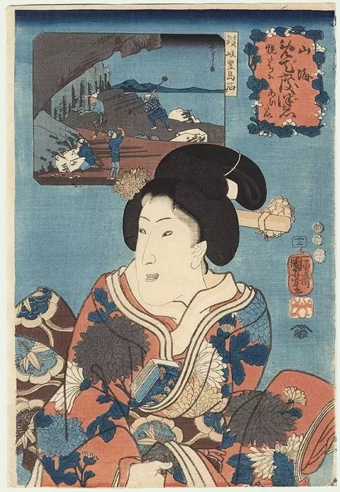 ‘Stone from Toyoshima,’ 14 1/2in x 9 5/8in + margins. Estimate: $500-$800. Last Chance by LiveAuctioneers image.