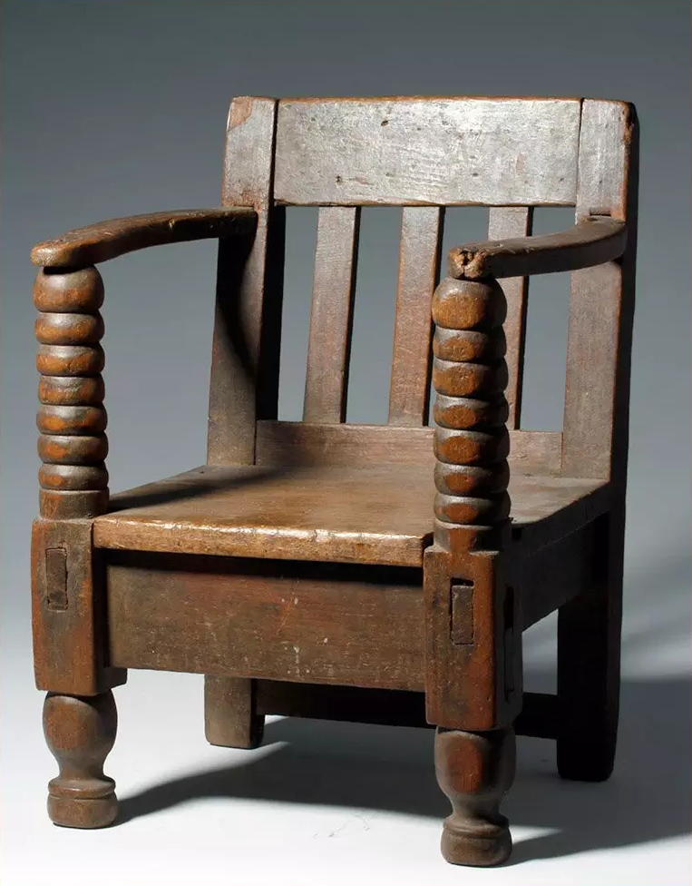 Early 20th-century Mexican wood child’s chair, ex Morgan collection of Santa Monica, Calif., part proceeds to benefit The Fowler Museum at UCLA, est. $150-$300