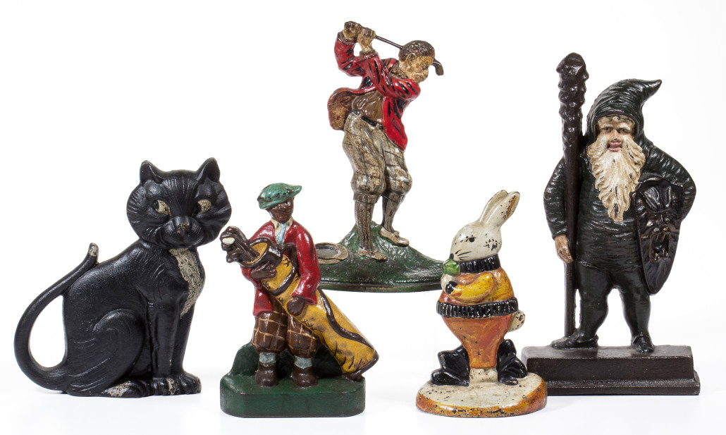 An outstanding selection of vintage cast-iron doorstops are included in the Jeffrey S. Evans & Associates Variety Auction Aug. 27. Jeffrey S. Evans & Associates image