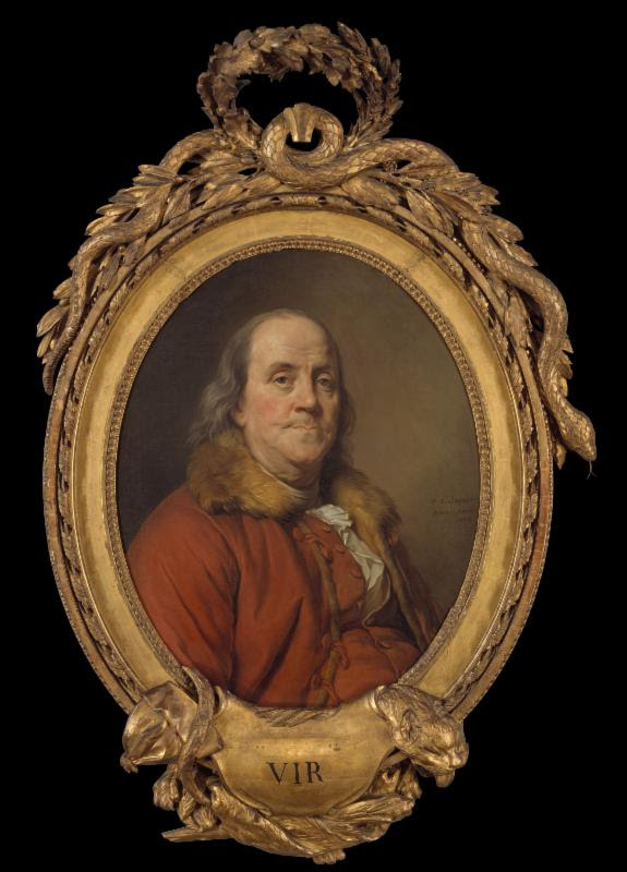 Joseph Siffred Duplessis (French, Carpentras 1725–1802 Versailles). Benjamin Franklin (1706–1790). 1778. Oil on canvas. The Metropolitan Museum of Art, The Friedsam Collection, Bequest of Michael Friedsam, 1931