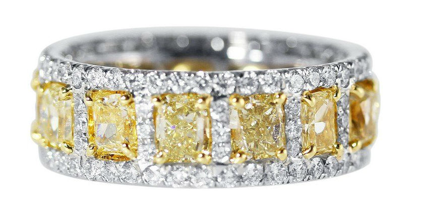 18K gold, platinum yellow diamond ring, est. $16,000-$20,000. Jasper52 image