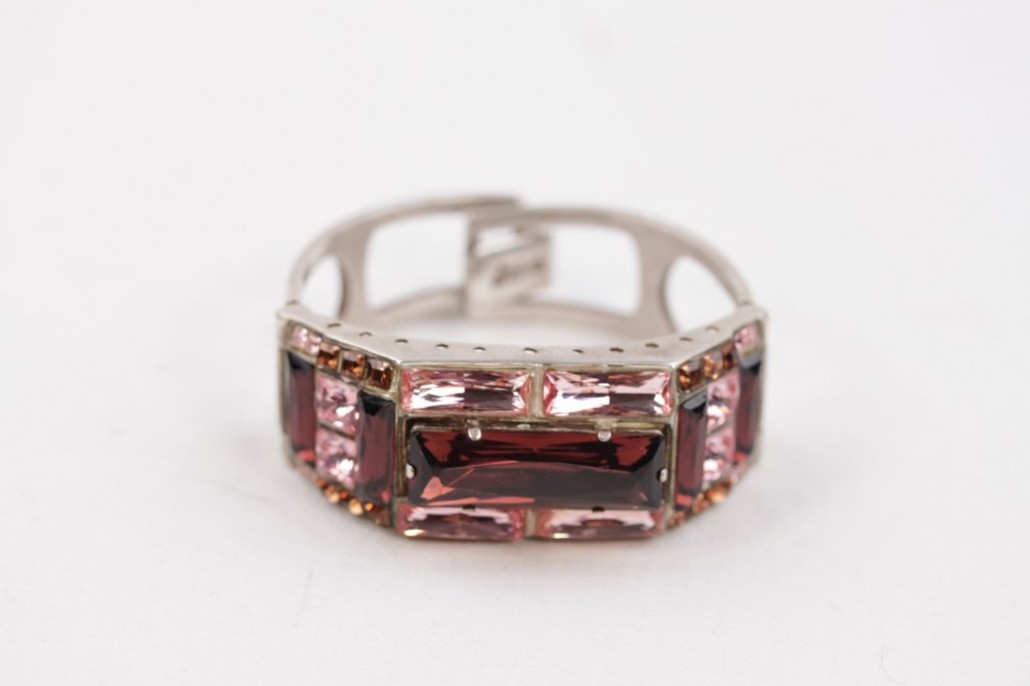Jean Paul Gaultier silver pink rhinestone bracelet. Estimate: $180-$240. Jasper52 image