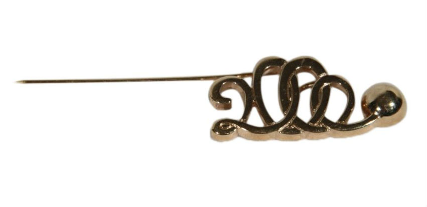 Salvatore Ferragamo gold tone metal stick lapel pin. Estimate: $15-$20. Jasper52 image