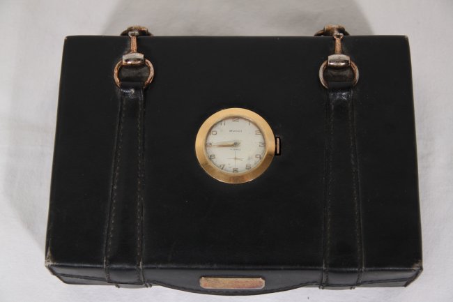 Gucci leather jewelry box with watch. Estimate: $375-$500. Jasper52 image