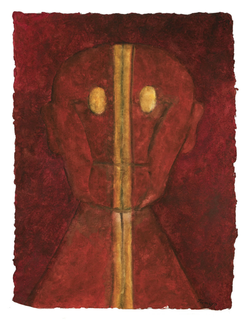 ‘Cabeza Roja,’ a work in gouache, watercolor and crayon by celebrated Mexican artist Rufino Tamayo (1899-1991) will be brought to the auction block at John Moran’s Sept. 10 Decorative Art Auction with a $100,000 to $150,000 estimate. John Moran Auctioneers image