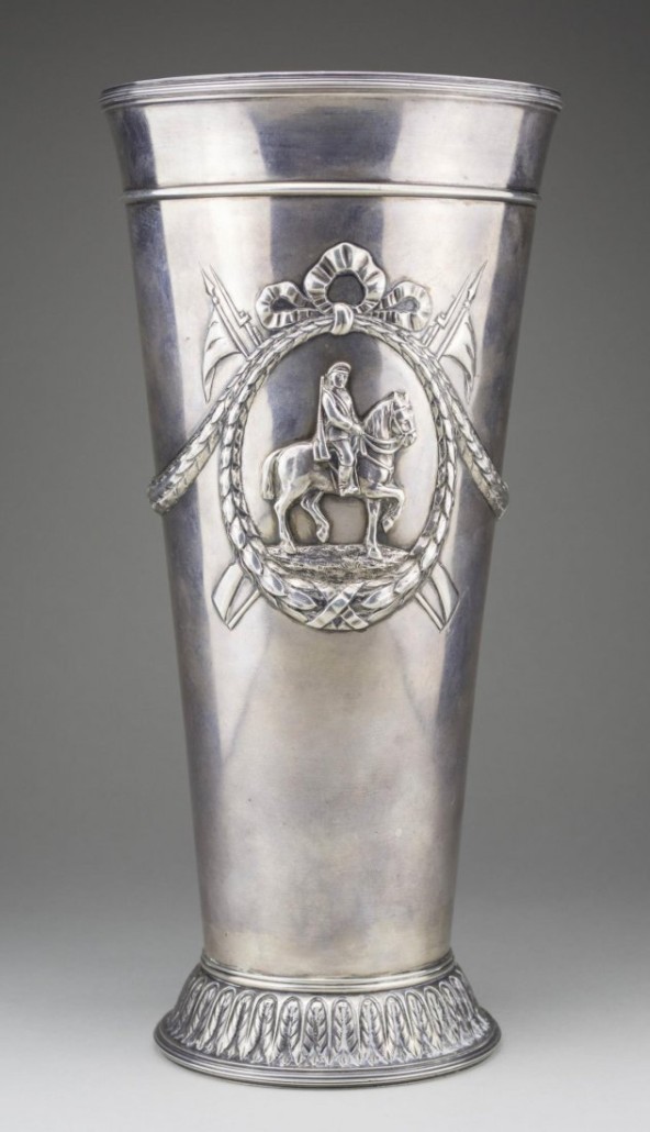 Russian Neoclassical vase, early 20th century, St. Petersburg. Sold for $1,920. Capo Auction image