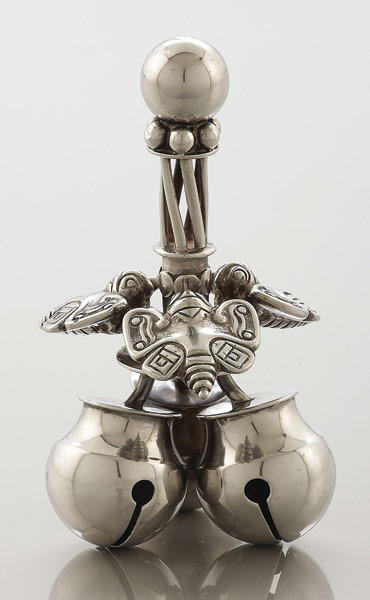 Mexican silver dinner bell, circa 1960, marked ‘William Spratling, Taxco Mexico.’ Heritage Auctions image