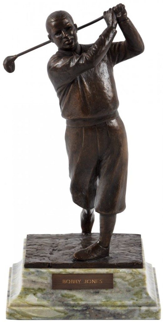 Garrard & Co. statue of Bobby Jones. PBA Galleries image
