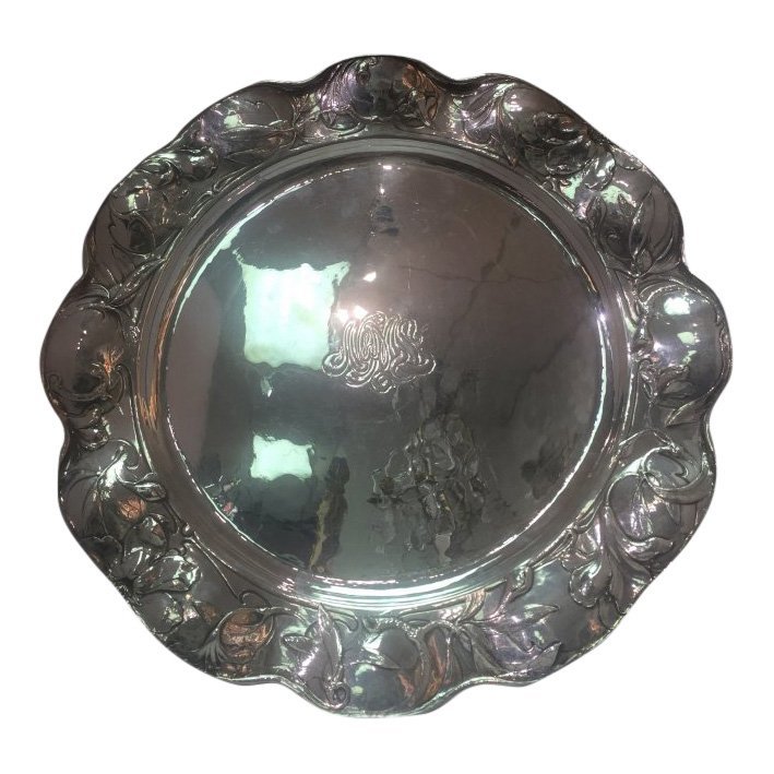 Martele Art Nouveau sterling silver tray. Estimate $8,000-$10,000. Jasper52 image