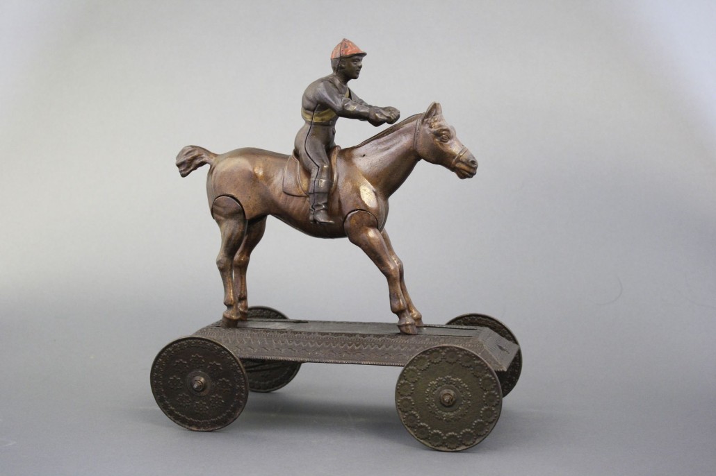Ives Articulated Horse with Rider, one of two known examples, est. $20,000- $30,000 