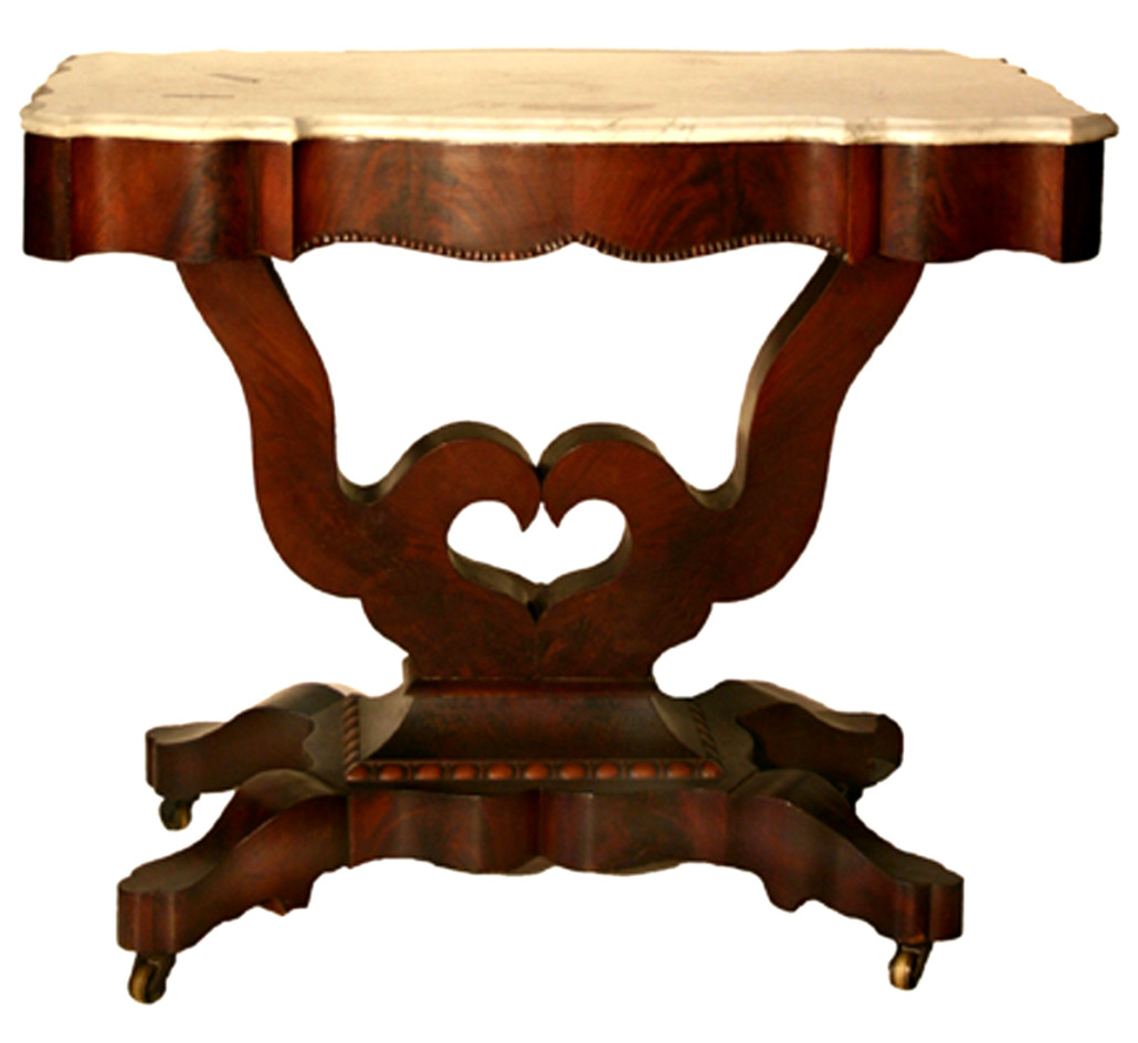 The band saw enabled the production line manufacture of tables like this in the second quarter of the 19th century.