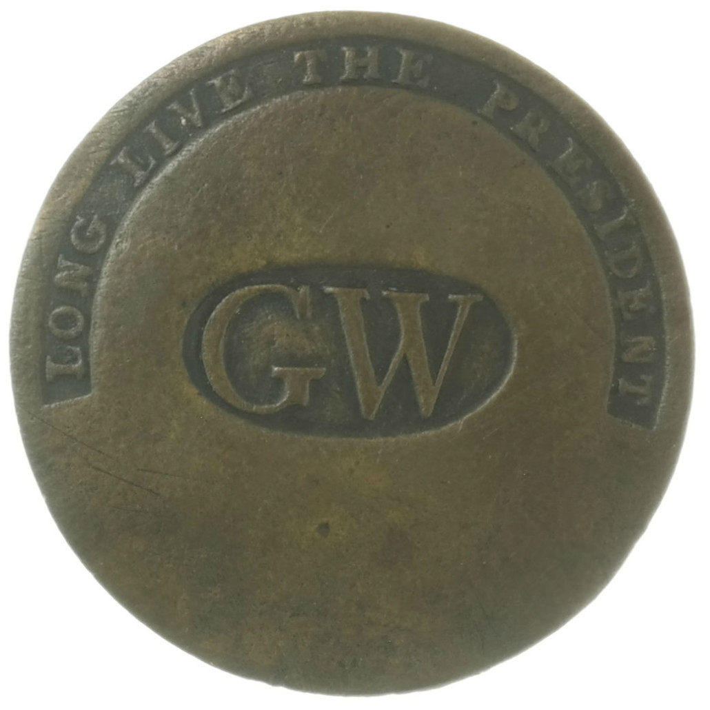 George Washington inaugural button. Estimate: $1,500-$2,000. Roland Auctions image 