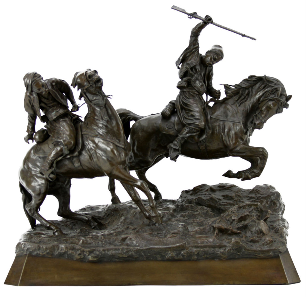 Vasili Yacovlevitch Grachev, Russian (1831-1905) bronze group. Estimate: $40,000-$50,000. Kodner Galleries image